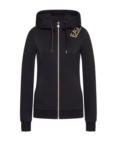 Ea7 Logo Details Casual Jacket In Black