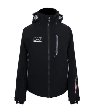 Ea7 Logo Details Casual Jacket In Black