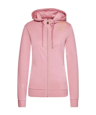 Ea7 Logo Details Casual Jacket In Pink