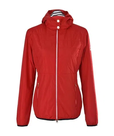 Ea7 Logo Details Casual Jacket In Red