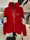 Ea7 Logo Details Casual Jacket In Red