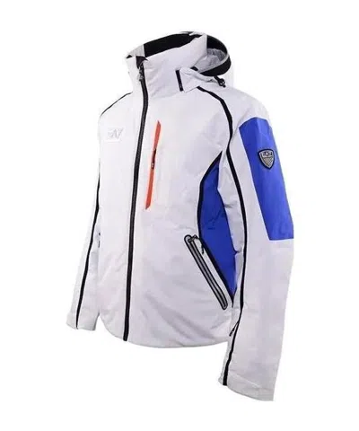 Ea7 Logo Details Casual Jacket In White