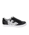 Ea7 Logo Details Casual Sports Shoes In Black