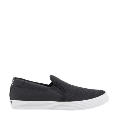 Ea7 Logo Details Casual Sports Shoes In Black