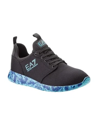 Ea7 Logo Details Casual Sports Shoes In Black