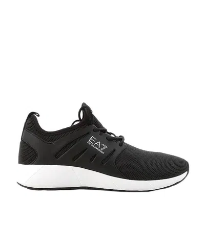 Ea7 Logo Details Casual Sports Shoes In Black
