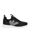 Ea7 Logo Details Casual Sports Shoes In Black