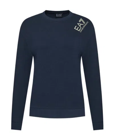 Ea7 Logo Details Hoodie In Black