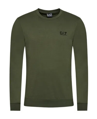 Ea7 Logo Details Hoodie In Green