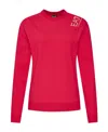 Ea7 Logo Details Hoodie In Red