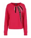 Ea7 Logo Details Hoodie In Red