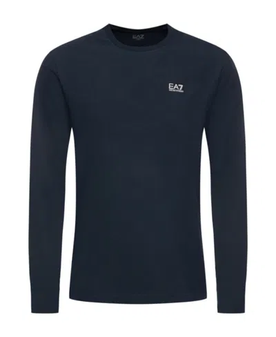 Ea7 Logo Details Long-sleeved T-shirt In Black