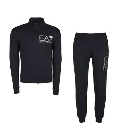 Ea7 Logo Details Sports Suit In Black