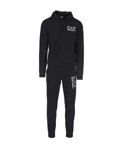 Ea7 Logo Details Sports Suit In Black