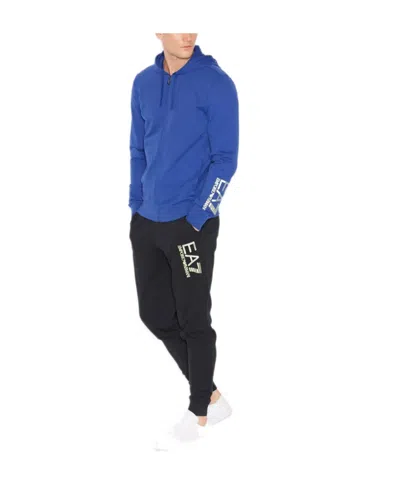 Ea7 Logo Details Sports Suit In Blue