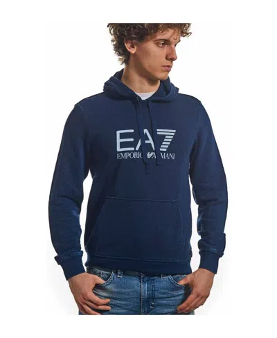 Ea7 Logo Details Sweater In Blue