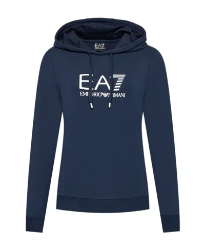 Ea7 Logo Details Sweater In Blue