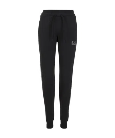 Ea7 Logo Details Sweatpants In Black