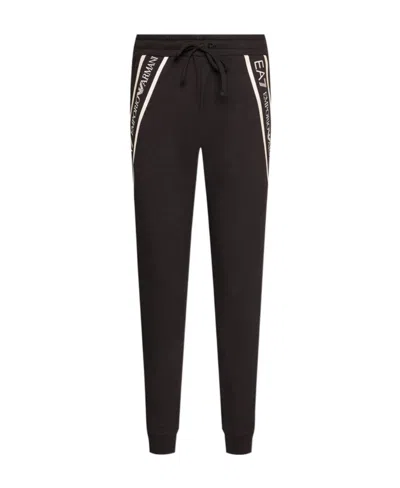 Ea7 Logo Details Sweatpants In Black