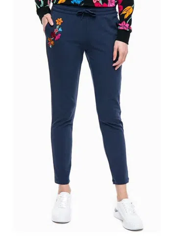 Ea7 Logo Details Sweatpants In Blue