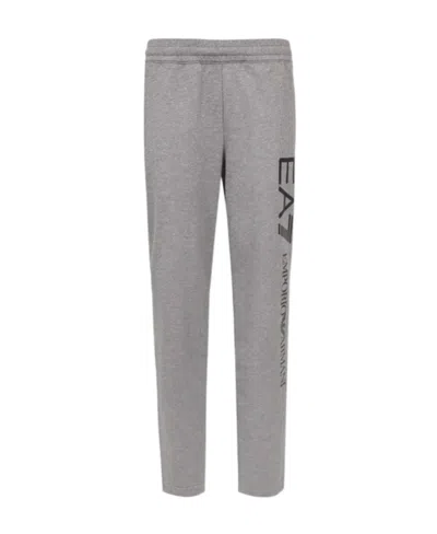 Ea7 Logo Details Sweatpants In Gray