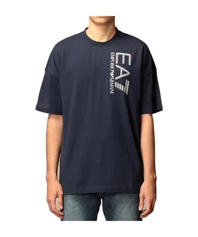 Ea7 Logo Details T-shirt In Black