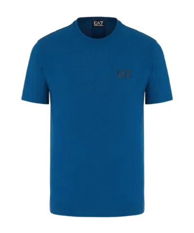 Ea7 Logo Details T-shirt In Blue