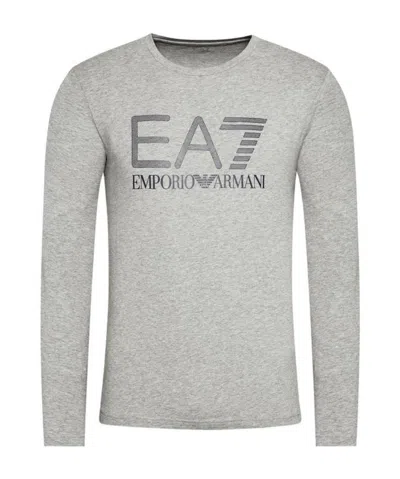 Ea7 Logo Details T-shirt In Gray