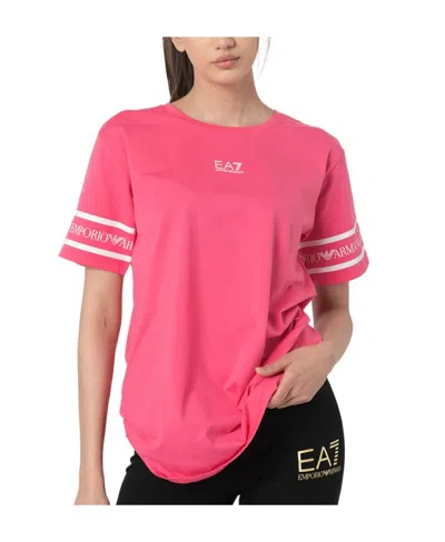 Ea7 Logo Details T-shirt In Pink