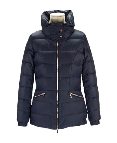 Ea7 Logo Down Jacket In Black