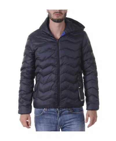 Ea7 Logo Down Jacket In Black