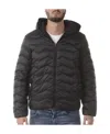 Ea7 Logo Down Jacket In Black