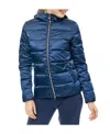Ea7 Logo Down Jacket In Blue