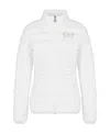 Ea7 Logo Down Jacket In White