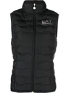 Ea7 Logo Down Vest In Black