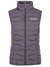Ea7 Logo Down Vest In Gray