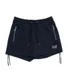 Ea7 Logo Drawstring Shorts In Black