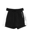 Ea7 Logo Drawstring Sports Shorts In Black