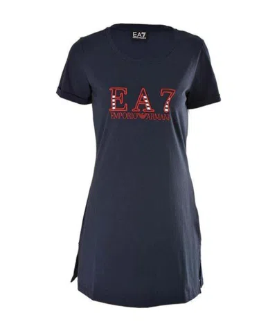Ea7 Logo Dress In Black