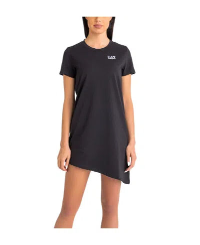 Ea7 Logo Dress In Black