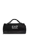 Ea7 Train Core Polyester Duffle Bag With Logo In Black