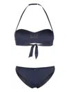 Ea7 Logo-embellished Bikini Set In Blue