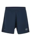 Ea7 Logo-embellished Elasticated-waist Shorts In Blue