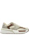 Ea7 Logo-embellished Lace-up Sneakers In Neutral