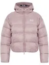 Ea7 Logo-embellished Puffer Jacket In Pink