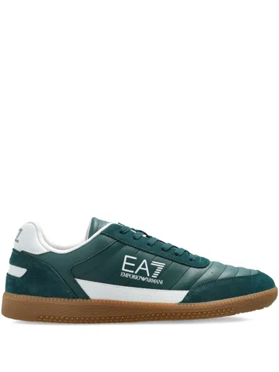Ea7 Logo-embellished Sneakers In Green