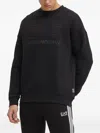 Ea7 Logo-embossed Sweatshirt In Black