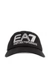 Ea7 Logo Embroidered Cap Hat In Black