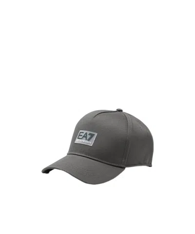 Ea7 Logo Hat In Gray
