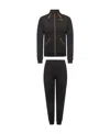 Ea7 Logo High-necked Sports Suit In Black